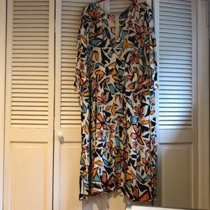 Faux Wrap Style with an Abstract Floral Print